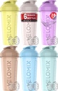 VELOMIX -6 PACK- 28 oz חלבון Shaker בקבוק למיקסים חלבונים - 6x Wire Whisk | Leak Proof Shaker Cups forחלבון Shakes | חלבונים שיקר בקבוק | חבילת חלבונים | ספירת שומן (Pastel Power Series)