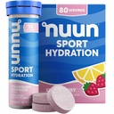 Nuun Sportlyte Tablet עם Magnesium, Calcium, Potassium, Chloride & Sodium, Gluten Free & Vegan, Strawberry Lemonade, 8 Pack (80 המשרתים Total)