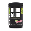 NutraBio BCAA 5000 אבקת - טבעוני פרמנטed BCAAs - תומך צמיחה שריר Lean, התאוששות, אנדורנס - 60 משרתים - קיווי סטרוברי