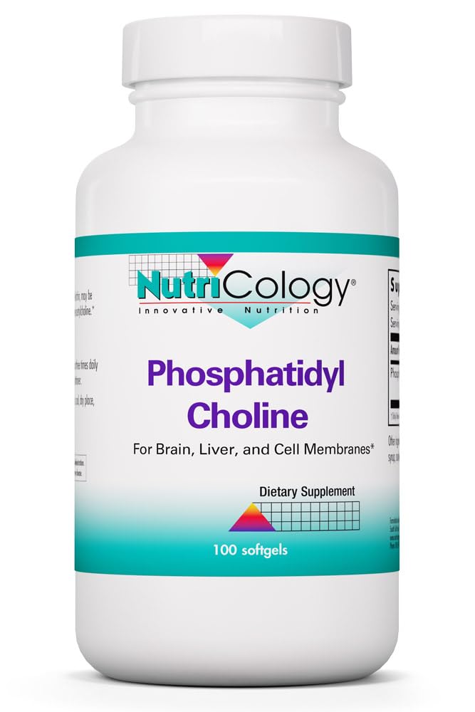 תוספי תזונה Phosphatidyl Choline - Lecithin קפסולות, Enzymes for Liver, Fat Digest תמיכה, Cholines for Fatty Liver, 1540 מ"ג Softgels - 100 הרוזן