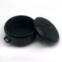Travel Pill Box Aluminium Alloy Small הויטמין Box Waterהוכחות Travel Pillמארגנת Pill Dispenser תוסף גלולות / Vitamin / Fish Oil (Black)
