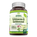 Herbal Secrets Echinacea & Goldenseal Root תוסף | 450 Mg Per Serve | Veggie קפסולות | Non-GMO | Gluten-Free | Made in USA (120 Count)