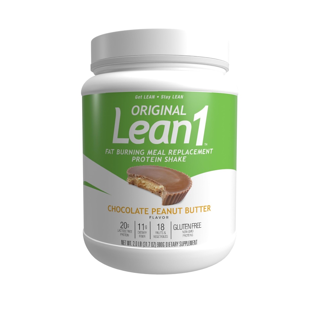 Lean1 אבקת חלבון החלפת meal, Butter Flavor, 15 משרת Tub.