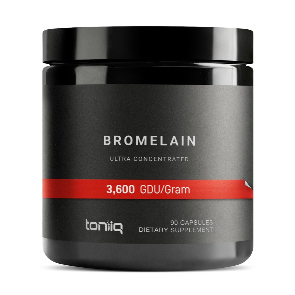 Ultra High Power Bromelain 1000 מ"ג - 3600 GDU / gram - ריכוז גבוה ו Bioavailable - צד שלישי נבדק פורמולה - 90 קפסולות צמחוניות - 45 משרתות Per Container - ברמלינה תוספת