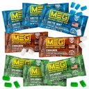 MEG - אנרגיה צבאית חניכיים | 100 מ"ג של Caffeine Per Piece + הגדלת אנרגיה + Boost Physical Performance + Multi Flavors of Arctic Mint , Spearmint, & Cinnamon + 8 Packs (40 Count)
