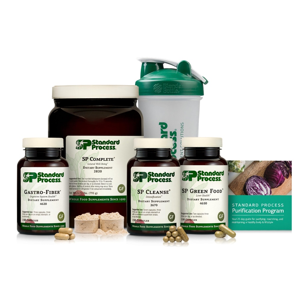 מעבד סטנדרטי Purification Product Kit with SP Complete & Gastro-Fiber - 21-Day Detox & Digest & Digestive Health Support - High-Quality Protein - Vegetarian, Gluten-Free & Non-Soy - 1 Kit Kit