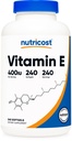 ויטמין E 400 IU, 240 קפסולות Softgel - Gluten Free, non-GMO