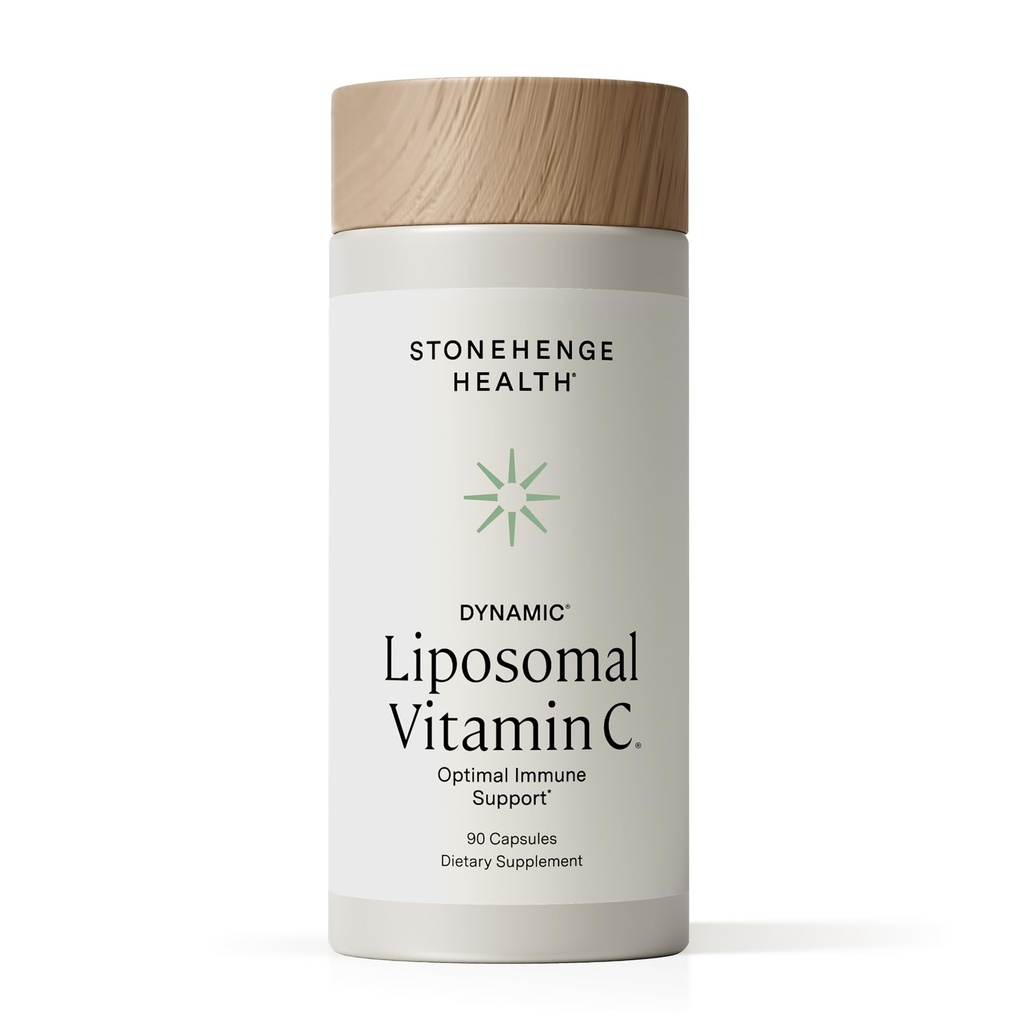 Stonehenge בריאות דינמי Liposomal ויטמין C 1500 מ"ג - 90 קפסולות - מתקדם פורמולה - Phospholipids שמקורו non-GMO Sunflower, תומך מערכת החיסון בריאה, Collagen Synthesis & Brain Health