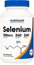 תוספי מזון זול Selenium 100mcg, 240 קפסולות, גלוקוז צמחוני,ten Free & non-GMO