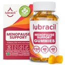 Lubracil Menopause Gummies לנשים - תוספי Menopausal עבור Hot Flashes, Night Sweats, Mood Swings and Hormonal Balance - Dailys with Black Cohosh & Ashwagandha - 60 מסטיקנים (Pack of 1)