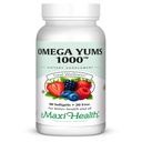 Maxi Health אומגה יומס 1000 - Kid Friendly - פריי Burst Flavor - 110 קפסולות Softgel - כשר