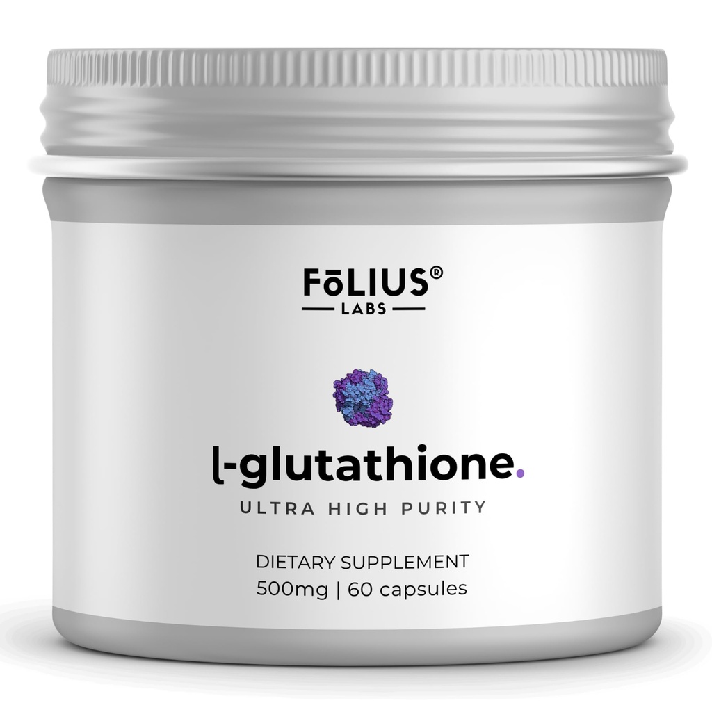 Ultra High Power L-Glutathione 98% תוספת עבור Glowing Skin - תוספי קולגן לנשים וגברים - 500 מ"ג ריכוז פורמולה, מופחת L-Glutathioneee - 60 קפסולות