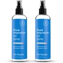שמן מגנזיום טהור Spray 12oz (2 Pack) - אורגני USP דרגה מגנזיום Spray, Topical Magnesium Glycinate, Magnesium שמן עבור רגליים, גוף, שרירים וכדורים - מיוצר בארה"ב