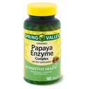Spring Valley Spring - Valley Papaya Enzyme Complex Tablets - 180 טבליות Chewable Pack של 2 180 הרוזן (Pack of 2)