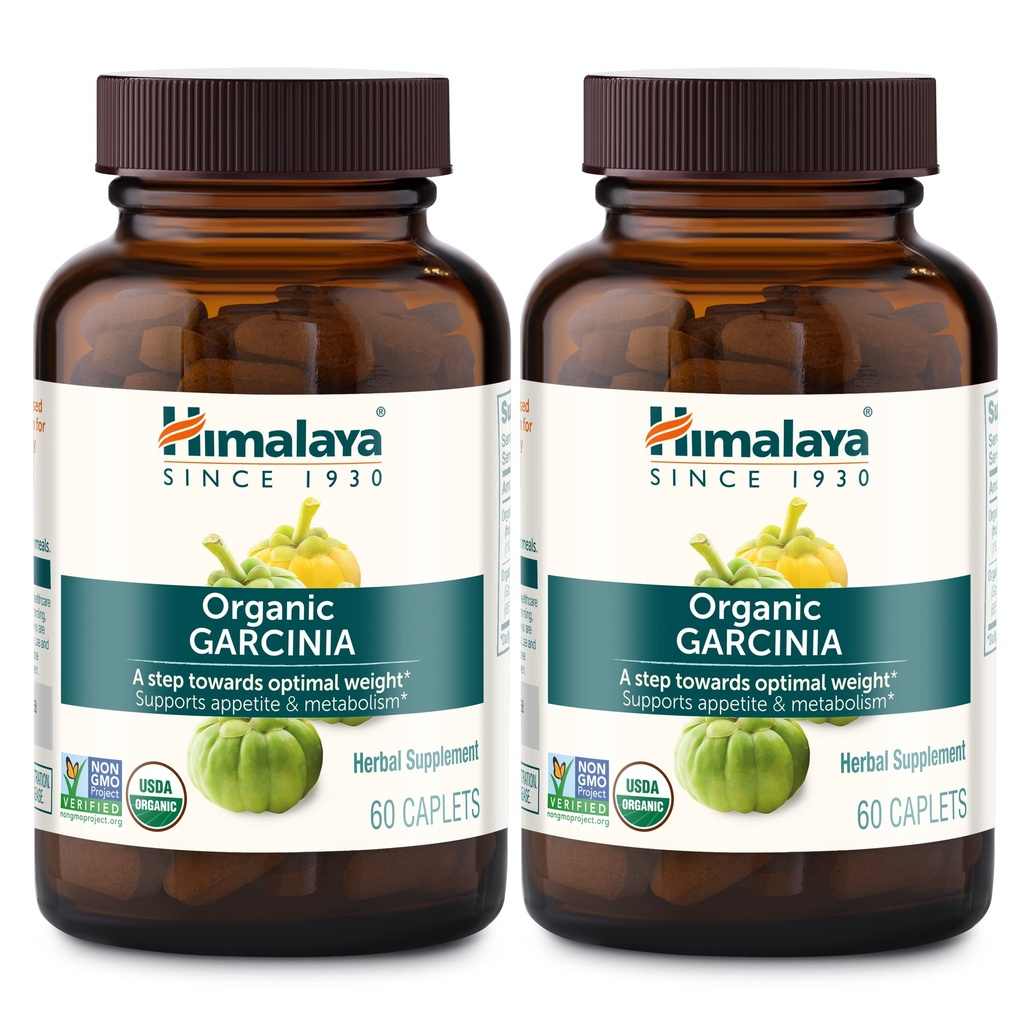 ההימלאיה אורגנית Garcinia Cambogia Herbal תוסף, תמיכה Appetite, Lipid Metabolism, תמיכה במשקל, USDA אורגני, non-GMO, טבעוני, 600 מ"ג, 60 מ"ג, 60 מ"ג, 2 Pack