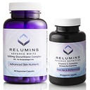 Relumins Advanced White Set - 1650mg Glutathione Complex (90 קפסולות) ו-C מתקדם עם Rose HIPS ו Bioflavonoids (60 קפסולות) Bundle