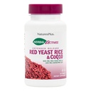 NaturesPlus Herbal Actives Red Yeast Rice 600 מ"ג & CoQ10 100 מ"ג, Extended Release - 30 טבליות טבעוניות - תוספי בטיחות מקסימלית, Antioxidant - Vegetarian, Gluten-Free - 30 משרתים