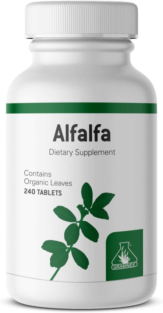 Graminex alphalfa טבליות - Non-GMO ירוק סופר מזון תוספת עם ויטמינים, מינרלים, Amino Acids - 240 טבליות