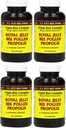 Y.S. Eco Bee Farms, (4 Pack) רויאל ג'לי, Bee Pollen, Propolis, Plus קוריאני גינזנג, 90 קפסולות