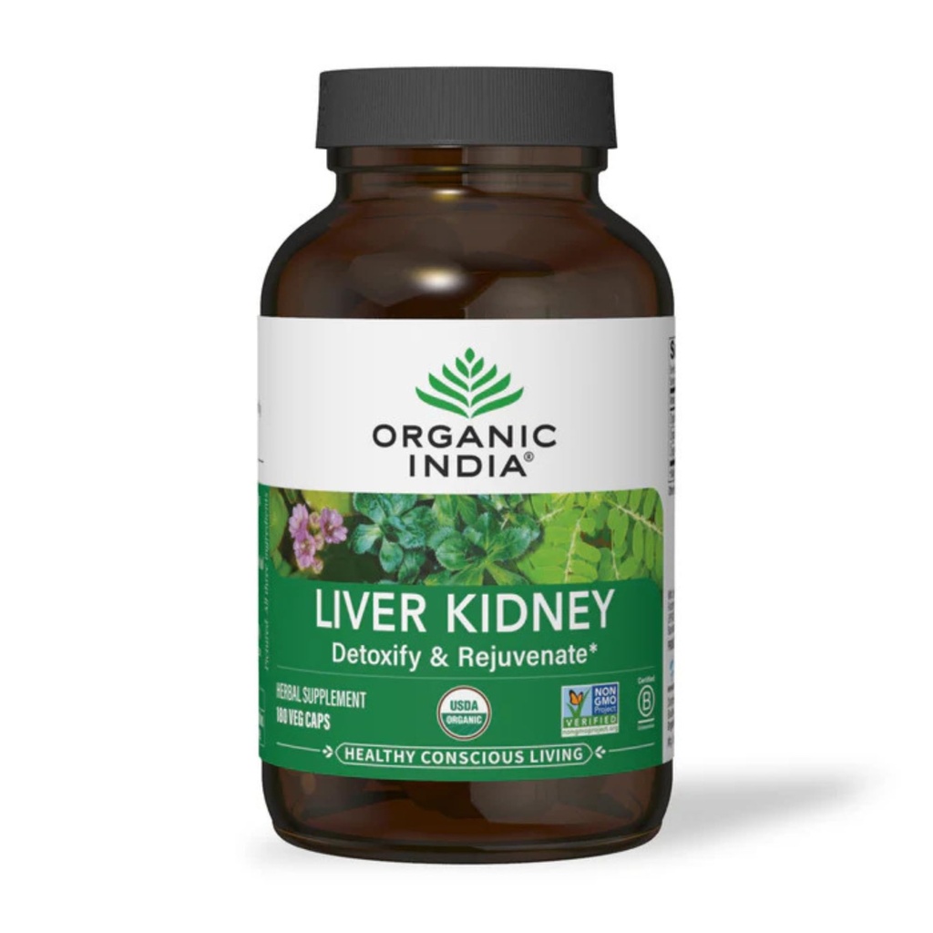 OrganIC INDIA Liver וקידני לנקות את תיקון Detox - תוסף צמחי - ניקוי & Rejuvenate, תומך בתפקוד Liver & Kidney בריא, טבעוני, USDA מוסמך אורגני, non-GMO - 180 קפסולות