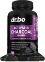 קפסולות Charcoal מופעל ניקוי Detox - 1200 מ"ג אורגני גלולות Charcoal קוקוס עבור Stomach Gas ו Bloating הקלה עבור גברים נשים ילדים - קפסולות פעיל אבקת Binder מופעל תוספי מזון עבור גוטישו