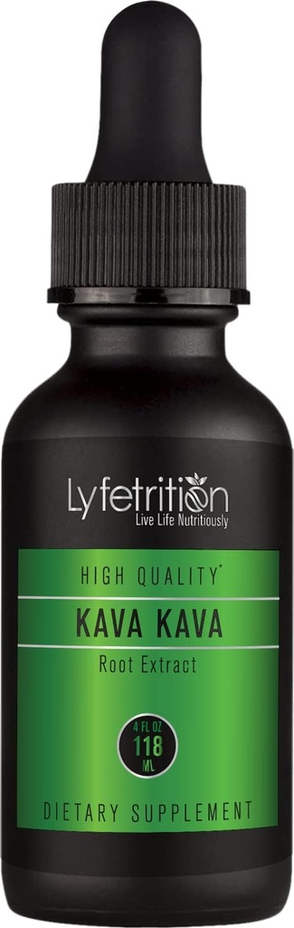 Lifetrition Kava Kava Root Extracts עם Active Kavalactones 540 מ"ג, 220 משרתים, Cruelty-Free, Easy-to-Consume Liquid Drops, Quick Absorption, GMP-Certified, צד שלישי נבדק, non-GMO, Made in USA
