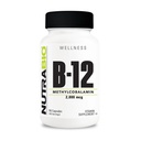 NutraBio Methyl B-12 ויטמין תוסף, 2000mcg - מקדם בריאות תאית ובריאות, 90 קפסולות ירקות