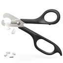 AUVON Scissors-Shaped Pill Cutter, Sharp Blade Pill Splitter for Easily Dividing Most 5-15mm ויטמינים, טאבלטים ותרופות במחצית