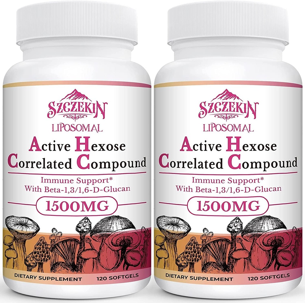 1500 מ"ג Liposomal Active Hexose Cor Related תוסף,240 Soft Gels Beta-Glucans עם חומרי חילוף טבעיים, מערכת החיסון, הפונקציה Liver, לשמור על T-Cell & Killer Cell Activity