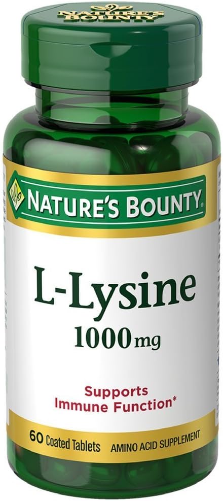 Nature's Bounty L-Lysine 1000 מ"ג טבליות 60 ea (Pack of 6)