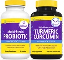 InnovixLabs Multi Probiotic & Curcumin Bundle Multi-Strain Probiotic (60 Time-Release כמוסות) Turmeric Curcumin (100 טבליות Time-Releases). תמיכה ב- Gut וב-Immune Health