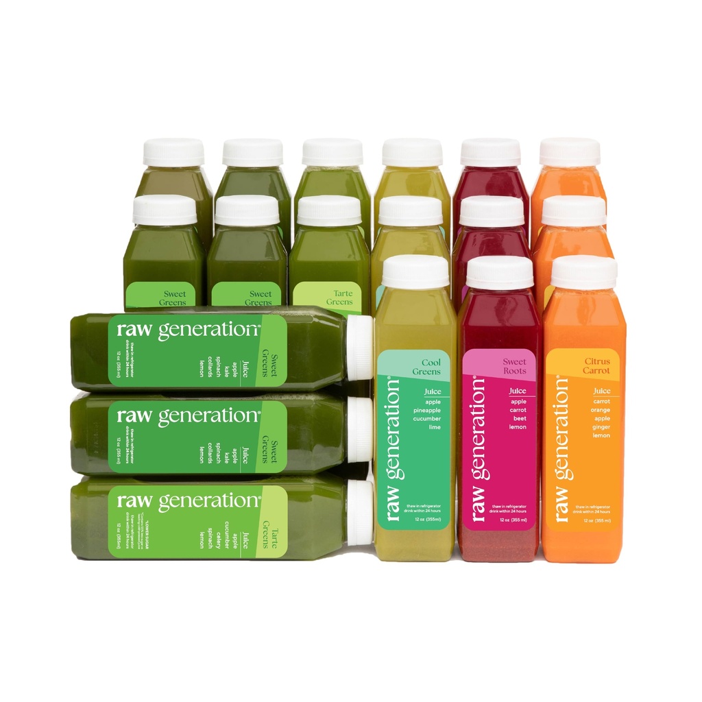 Raw Generation Skinny ניקויse - 3 ימים ג'ק ניקוי עבור אובדן משקל, Detox, מופחת Bloating & מוגברת אנרגיה - 18 צ'יפים צפופים קרים כדי Crush Cravings & איפוס הדיאטה שלך