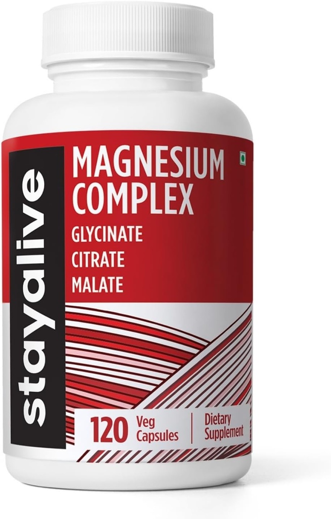 פורש משולש Magnesium מורכב 500 מ"ג, Chelated Glycinate, Citrate & Malate אבקת, גבוה Absorption Magnesium עבור נשים וגברים, 120 טבליות, non-GMO & Gluten-Free כמוסות