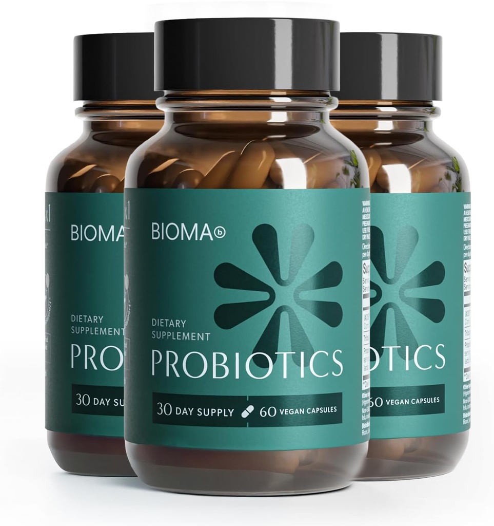 Bioma Probiotics - Digestive Health Probiotic - תמיכה בגברים ונשים עם Xyloolsaccharides, Tributyrin & Bifido חיידק - טבעוני &ten חינם - 180 delayed-Release קפסולות (90 ימים אספקה)