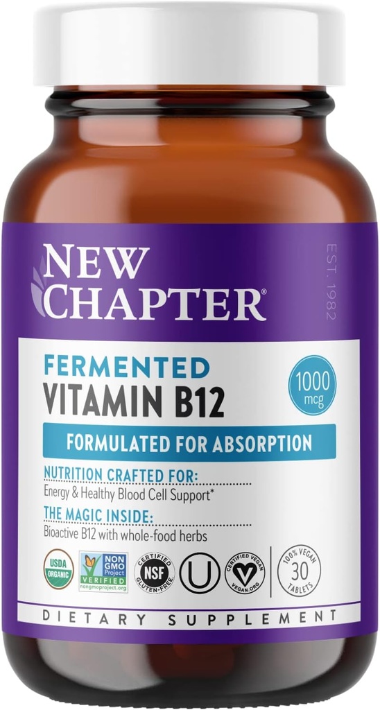 פרק חדש של ויטמין B12, 30 Count