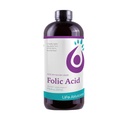Life Solutions נוזל Folic Acid תוסף - 800 mcg ויטמין B9 לשרת - ברי פלאפור, 8 oz - מהיר Absorption, Prenatal, Heart & Brain Support