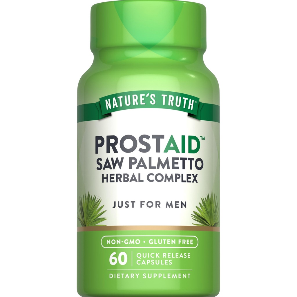 האמת של הטבע Prostate תמיכה תוספת לגברים | עם Saw Palmetto, Pygeum, Sting Nettle | 60 צמחי מרפא צמחיים צמחיים צמחי מרפא