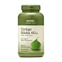 GNC Herbal Plus גינקו בילובה 60 מ"ג תוסף, Vegetarian, תומך שארפיות נפשית, 300 משרתים