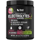 Zeal Naturals Electrolyte אבקת Recovery לשתות (90 מנות | Strawberry קיווי) w 0 Sugar +BCAAs +B-Vitamins Electrolyte תוסף wassium Zinc & Magnesium עבור הידרה - Keto אלקטרוליטטס