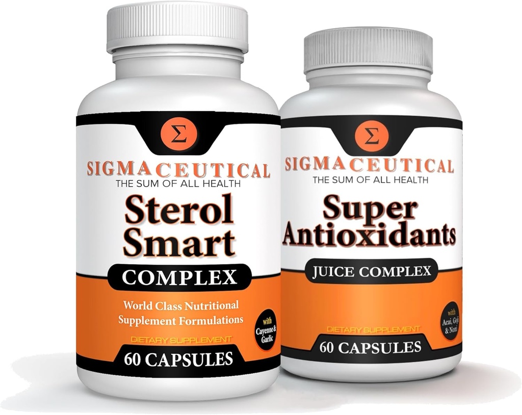 Niacin - Beta Sitosterol - Policosanol - Plant Sterols - Garlic - קייאן תוספת תוספת Super Antioxidant תוספת - Goji Berry, Acai Brad, Mosteen, Resveratrol, Pomegranate & Noni