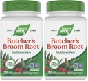 Nature's Way Butcher's Broom Root, מסורתית Leg Vein Support*, 100 קפסולות טבעוניות (Pack of 2)