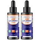 Vitamatic 2-Pack Melatonin 20mg נוזל טיפות - 2 fl oz (59 מ"ל) כל אחד - טבעי ברי פלאמור - non-GMO, תוסף צמחוני למבוגרים