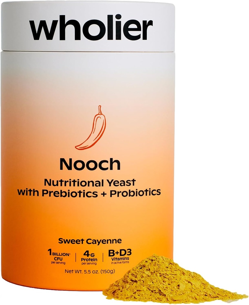 Yeast Flakes עם Prebiotics & Probiotics לבריאות Gut. Methyhydrobalamin ויטמין B12 & ויטמין D3. צ'סי טבעוני צ'סי עונה (5.3 oz.) (BBQ Flavor)