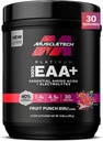שריר טכנולוגיה פלטינום חיוני Amino Acids תוספת עם אלקטרוליטים, פירות Punch - אבקת טרום עבודה עבור אנרגיה, שריר וכוח בונה - תרכובת EAA לגברים ונשים - 30 משרתים