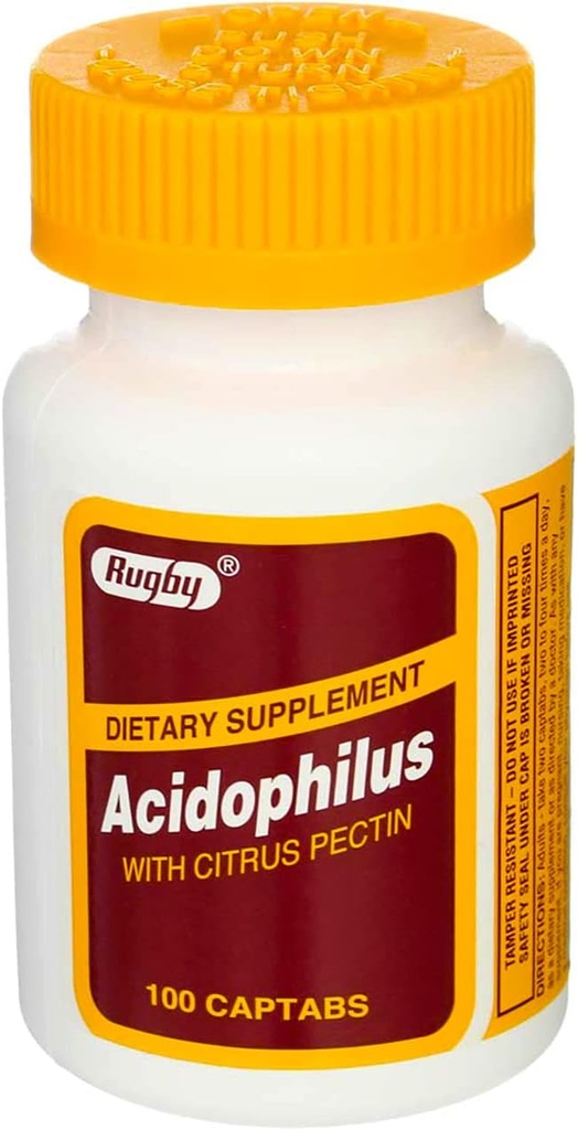 רוגבי Acidophilus תוספת כוח w / L-sporogenes 100 Captabs על ידי ברוגבי