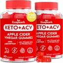 Apple Cider Vinegar Gummies, Keto ACV Gummies עם Probiotics, ויטמין B12 & Keto תמיכה, 2000 מ"ג ACV עם אמא עבור Digest, Metabolism, ניקוי ו Detox Diet, טבעוני, סוכר נמוך, 120 Counts