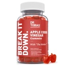 ד"ר Tobias Apple Cider Vinegarmies with the Mother, 500 מ"ג ACV לשרת, Plus Folate, B6, B12 & Iodine, Supports Digestive Health, Gut Cleanse & Detox, טבעוני, 60 מסטיקנים