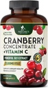 קריין גלולות 25,000 מ"ג - ויטמין C Cranberry גבוה לנשים וגברים, תמיכה בריאות דלקתית שתן, סוכר חינם, Gluten חינם, non-GMO, Cranberry ריכוזי לחלץ - 120 קפסולות