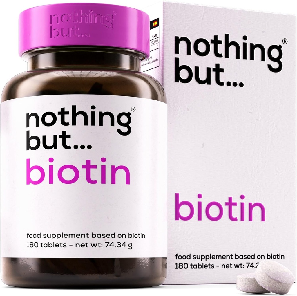טבליות ביוטין לצמיחת שיער 10000 mcg - ויטמין שיער ביוטין להפסד שיער - שיער ביוטין, עור וציפורים ויטמינים לנשים וגברים - תמיכה מטאבוליזם - 180 טבליות טבעוניות