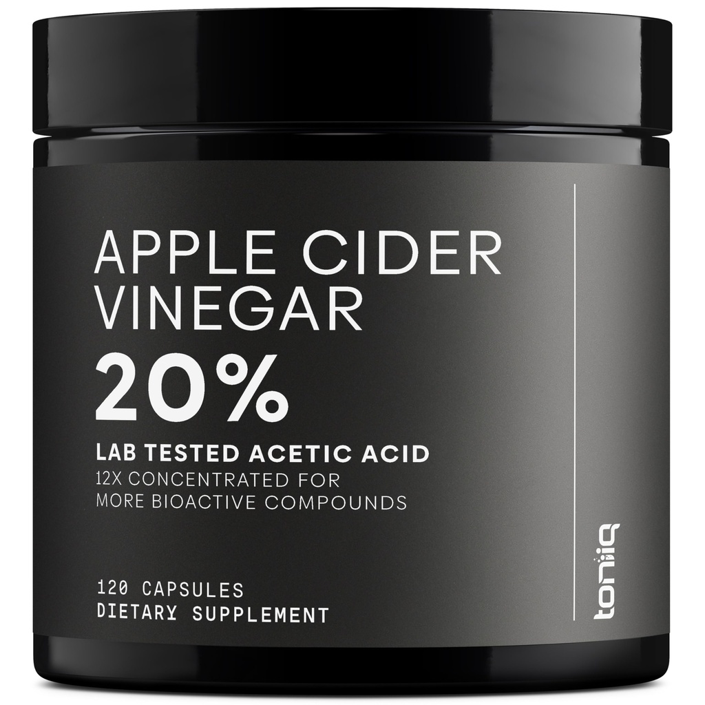 Apple Cider Vinegar כמוסות - Ultra High Potency 2,010 מ"ג פורמולה עם 20% Acetic Acid & Cayenne Pepper - Made with the Mother - Third-Party Lab נבדק - 120 קפסולות
